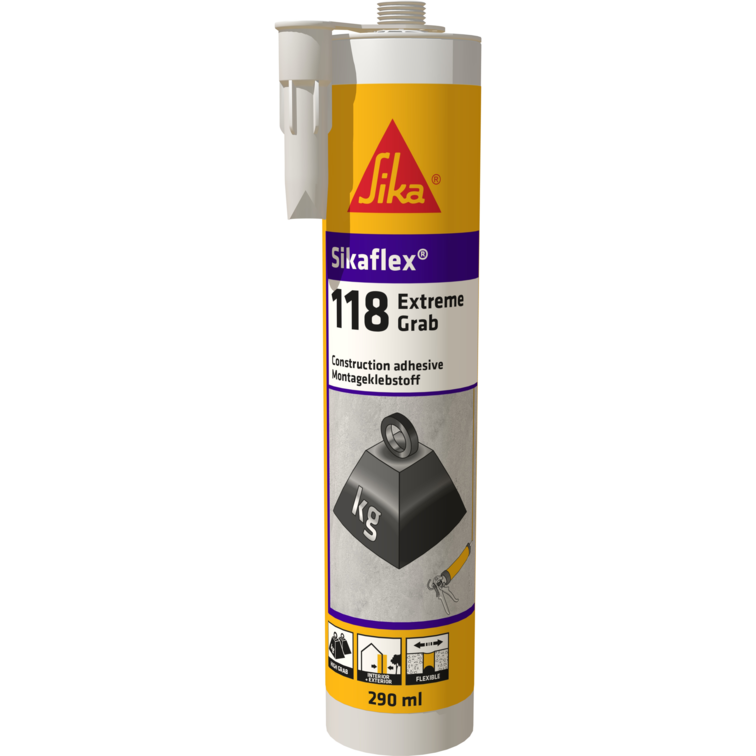 925118290 SIKAFLEX -118 EXTREME GRAB WIT 290 ML SMP LIJMKIT